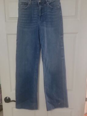 High-Rise Wide-Leg Jeans in Washed Blue